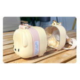 Maxbell Water Bottle 500ml with Lid and Straw Dog Shaped Creative for Outdoors Girls yellow