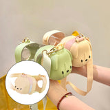Maxbell Water Bottle 500ml with Lid and Straw Dog Shaped Creative for Outdoors Girls yellow