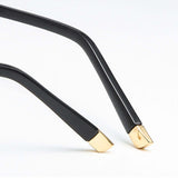 Maxbell Blue Light Glasses rectangle Rimless for Unisex Computer Men Woman Aureate 2.0X