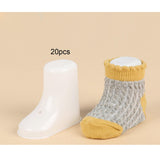 Maxbell 20 Pieces Toddler Shoes Supports Stand Holder Baby Feet Display for Socks