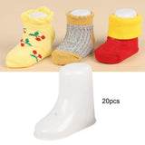 Maxbell 20 Pieces Toddler Shoes Supports Stand Holder Baby Feet Display for Socks