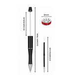 Maxbell Beaded Beadable Pens DIY Set Christmas Decor for Writing Classroom School Black set