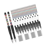 Maxbell Beaded Beadable Pens DIY Set Christmas Decor for Writing Classroom School Black set