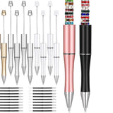 Maxbell Beaded Beadable Pens DIY Set Christmas Decor for Writing Classroom School Set A