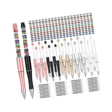Maxbell Beaded Beadable Pens DIY Set Christmas Decor for Writing Classroom School Set A