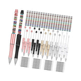 Maxbell Beaded Beadable Pens DIY Set Christmas Decor for Writing Classroom School Set A