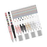 Maxbell Beaded Beadable Pens DIY Set Christmas Decor for Writing Classroom School Set A
