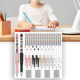 Maxbell Beaded Beadable Pens DIY Set Christmas Decor for Writing Classroom School Set A