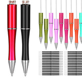 Maxbell Beaded Beadable Pens DIY Set Christmas Decor for Writing Classroom School Set B
