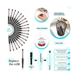 Maxbell Beaded Beadable Pens DIY Set Christmas Decor for Writing Classroom School Set B