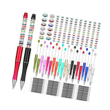 Maxbell Beaded Beadable Pens DIY Set Christmas Decor for Writing Classroom School Set B