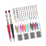 Maxbell Beaded Beadable Pens DIY Set Christmas Decor for Writing Classroom School Set B