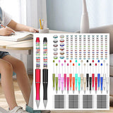 Maxbell Beaded Beadable Pens DIY Set Christmas Decor for Writing Classroom School Set B