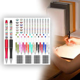 Maxbell Beaded Beadable Pens DIY Set Christmas Decor for Writing Classroom School Set B