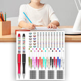 Maxbell Beaded Beadable Pens DIY Set Christmas Decor for Writing Classroom School Set B