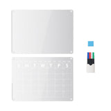 Maxbell 2x Acrylic Magnetic Dry Erase Board Calendar Refrigerator Magnet for Office