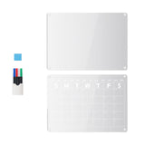 Maxbell 2x Acrylic Magnetic Dry Erase Board Calendar Refrigerator Magnet for Office
