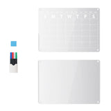 Maxbell 2x Acrylic Magnetic Dry Erase Board Calendar Refrigerator Magnet for Office