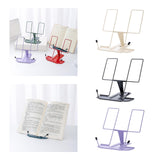 Maxbell Portable Cookbook Holder Organizer Display Lightweight for Reading Cookbooks violet