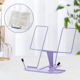 Maxbell Portable Cookbook Holder Organizer Display Lightweight for Reading Cookbooks violet