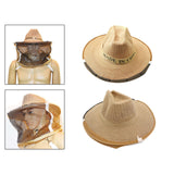 Maxbell Beekeeper Veil Hat Cowboy Hat for Beginner Fishermen Professional Beekeeper A