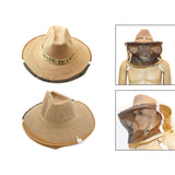 Maxbell Beekeeper Veil Hat Cowboy Hat for Beginner Fishermen Professional Beekeeper A