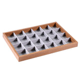 Maxbell Jewelry Trays Velvet Jewelry Drawer Tray Jewelry Storage Case for Necklace 24  Grids