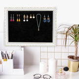 Maxbell Hanging Jewelry Organizer Earrings Showcase Holder for Bracelets Black