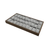 Maxbell Watch Organizer Tray Felt 30 Grid Stackable for Men Stores Trade Shows