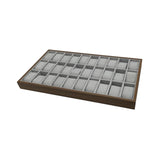 Maxbell Watch Organizer Tray Felt 30 Grid Stackable for Men Stores Trade Shows