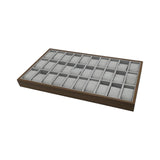 Maxbell Watch Organizer Tray Felt 30 Grid Stackable for Men Stores Trade Shows