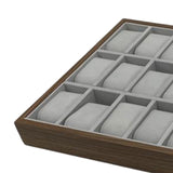 Maxbell Watch Organizer Tray Felt 30 Grid Stackable for Men Stores Trade Shows