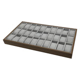 Maxbell Watch Organizer Tray Felt 30 Grid Stackable for Men Stores Trade Shows