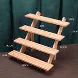 Maxbell Earring Rings Organizer Wood Easy to Assemble Storing Earrings, Rings 4 Tier
