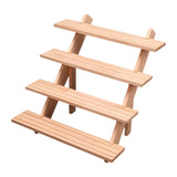 Maxbell Earring Rings Organizer Wood Easy to Assemble Storing Earrings, Rings 4 Tier