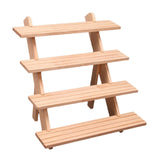 Maxbell Earring Rings Organizer Wood Easy to Assemble Storing Earrings, Rings 4 Tier