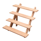 Maxbell Earring Rings Organizer Wood Easy to Assemble Storing Earrings, Rings 4 Tier