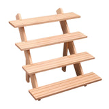 Maxbell Earring Rings Organizer Wood Easy to Assemble Storing Earrings, Rings 4 Tier