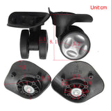 Maxbell 2 Pieces Suitcase Luggage Swivel Caster Wear Resistant Repair Luggage Wheels Style A