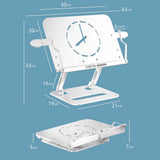 Maxbell Book Holder Foldable Tablet Holder Non Slip Save Space for Office Documents White