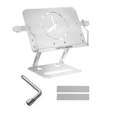 Maxbell Book Holder Foldable Tablet Holder Non Slip Save Space for Office Documents Silver