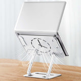 Maxbell Book Holder Foldable Tablet Holder Non Slip Save Space for Office Documents Silver