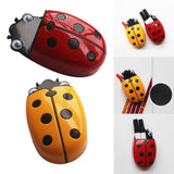 Maxbell Magnetic Dry Erase Marker Holder with Ladybug Shape 2in1 for Workshop Office Red