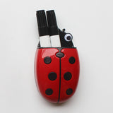 Maxbell Magnetic Dry Erase Marker Holder with Ladybug Shape 2in1 for Workshop Office Red
