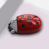 Maxbell Magnetic Dry Erase Marker Holder with Ladybug Shape 2in1 for Workshop Office Red