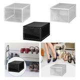 Maxbell Shoe Box Stackable Shoe Bins Display Case Shoe Container for Closet Clear