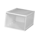 Maxbell Shoe Box Stackable Shoe Bins Display Case Shoe Container for Closet White
