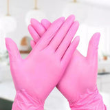 Maxbell 100 Pieces Powder Free Disposable Gloves for Home Gardeners Professional L