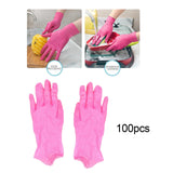 Maxbell 100 Pieces Powder Free Disposable Gloves for Home Gardeners Professional L