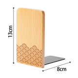 Maxbell Books Stopper Book Support Non Skid Wooden Bookend for Heavy Books Room